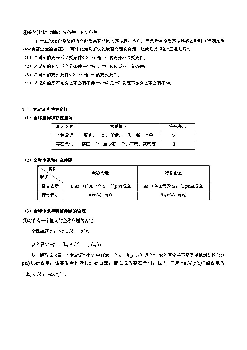 2024年高考数学一轮复习满分攻略(新高考地区专用)考点02逻辑用语与充分、必要条件(精讲)(原卷版+解析)第2页