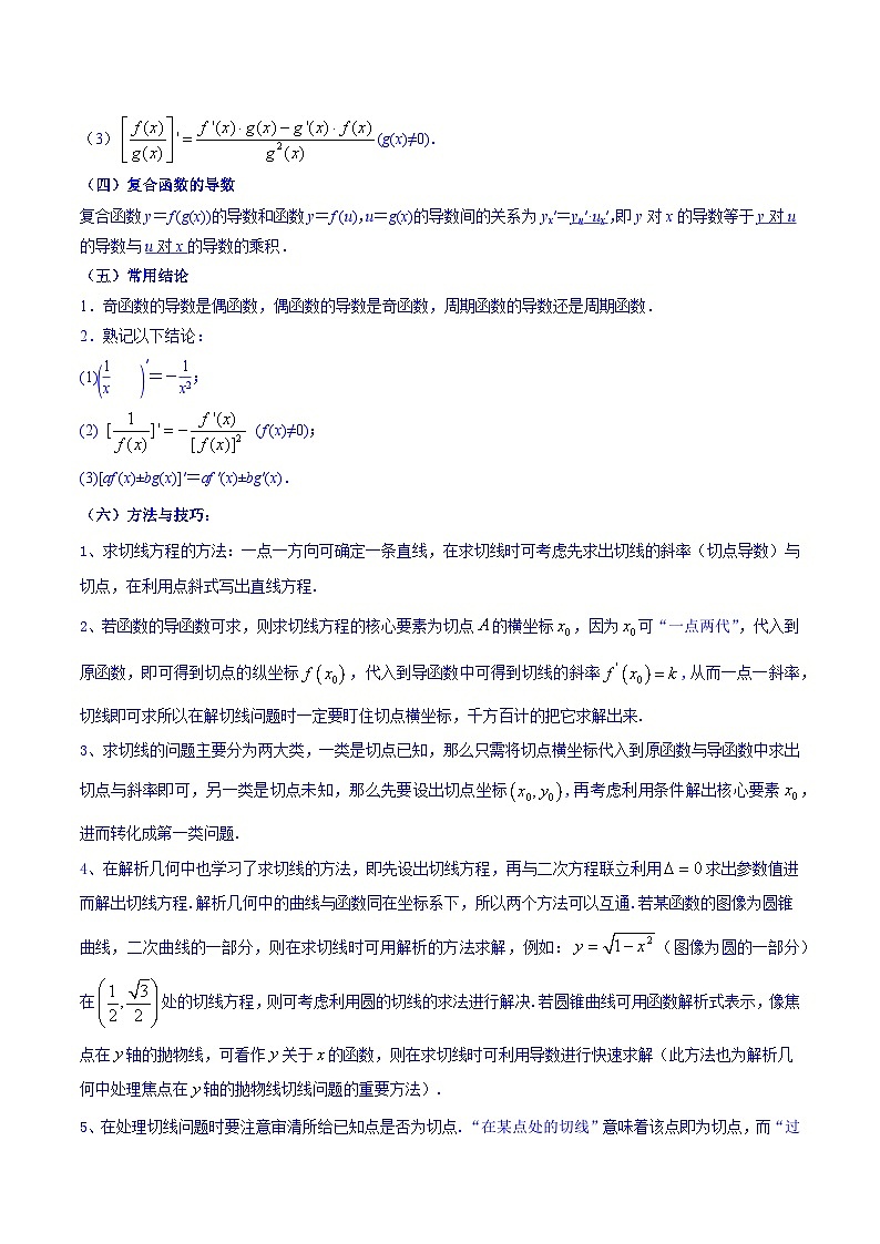 高考数学命题热点聚焦与扩展(通用版)专题11导数的运算与导数的几何意义【原卷版+解析】02