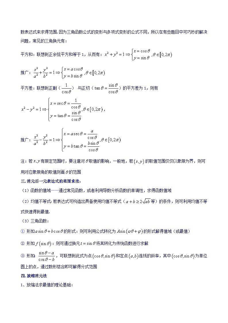 高考数学命题热点聚焦与扩展(通用版)专题18多角度破解多变元范围问题【原卷版+解析】第3页
