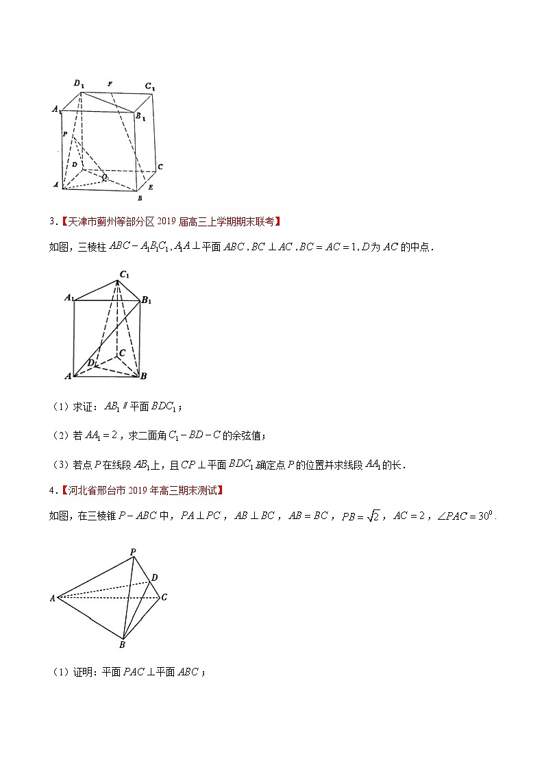 高考数学大题精做专题08立体几何中线段与面积等求解问题(第三篇)(原卷版+解析)第3页