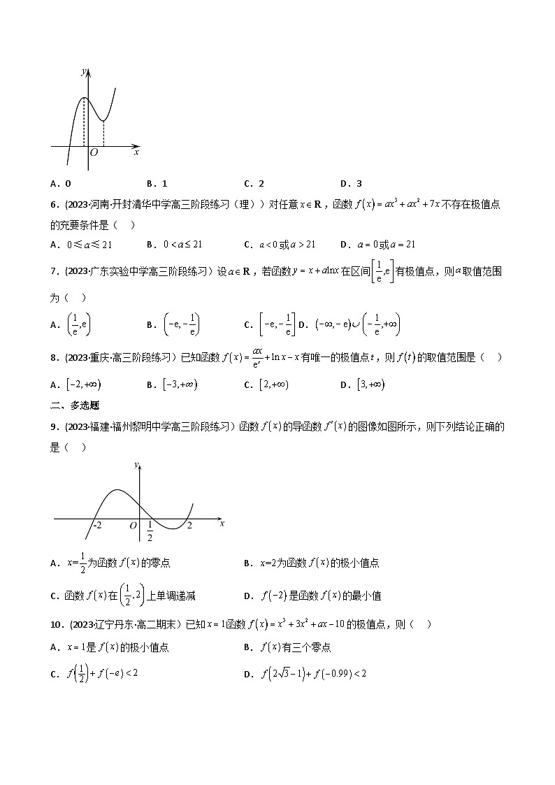 2024学年高二数学上学期同步精讲精练(人教A版选择性必修第二册)5.3.2函数的极值与最大(小)值(精练)(原卷版+解析)02