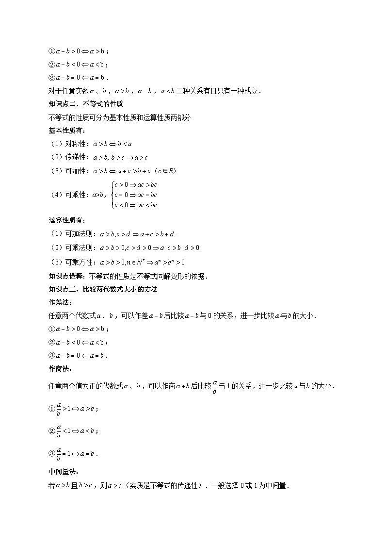 【寒假自学课】苏教版2024年高一数学寒假第02讲一元二次函数、方程和不等式(原卷版+解析)02
