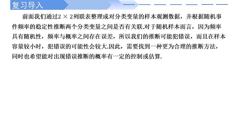 2024-2025 学年高中数学人教A版选择性必修三8.3.2 独立性检验PPT第2页