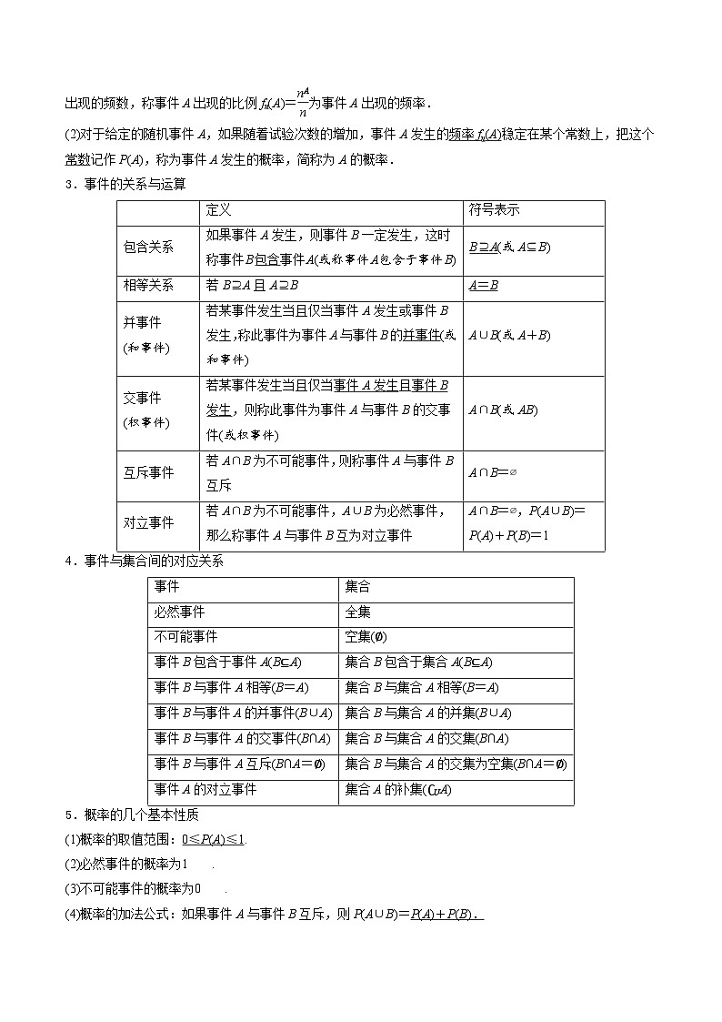 新高考高中数学核心知识点全透视专题6.1概率(必修)(精讲精析篇)(原卷版+解析)第2页