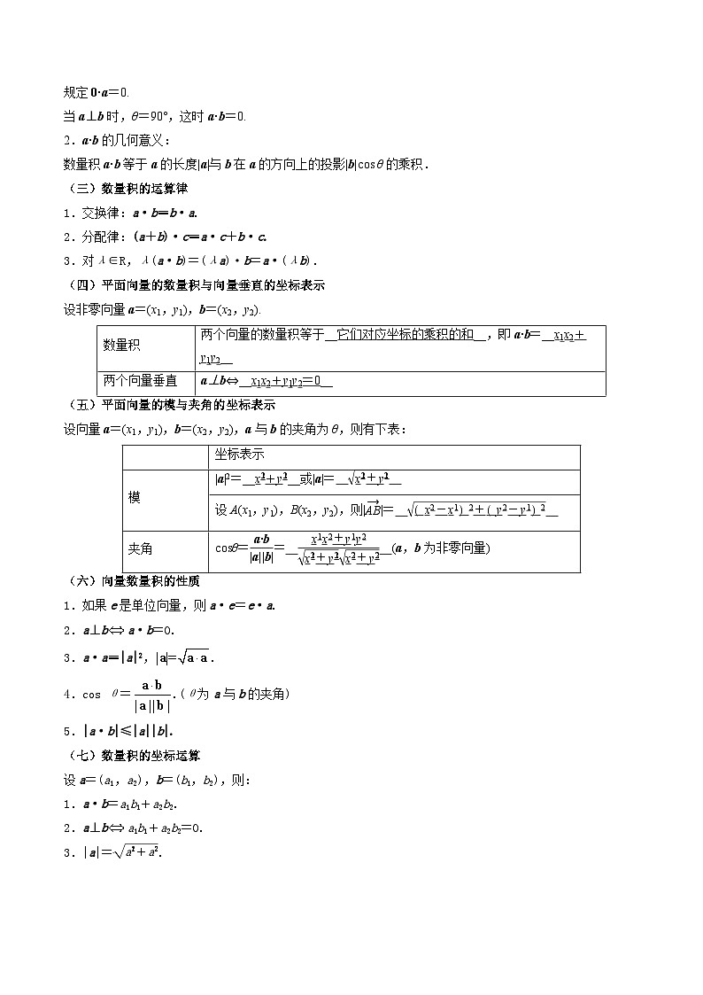新高考高中数学核心知识点全透视专题8.3平面向量的数量积(精讲精析篇)(原卷版+解析)第2页