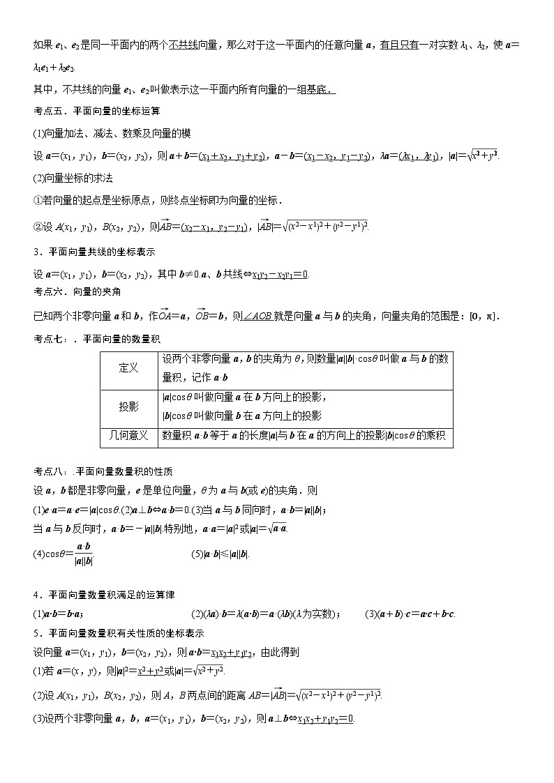 【暑假衔接】人教A版新高二数学 复习重难点-第04讲：平面向量与解三角形高频考点突破（教师版+学生版）讲义02