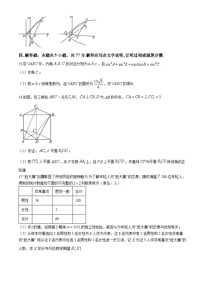 湖南省岳阳市第一中学2024届高三下学期高考适应性考试数学试题第3页