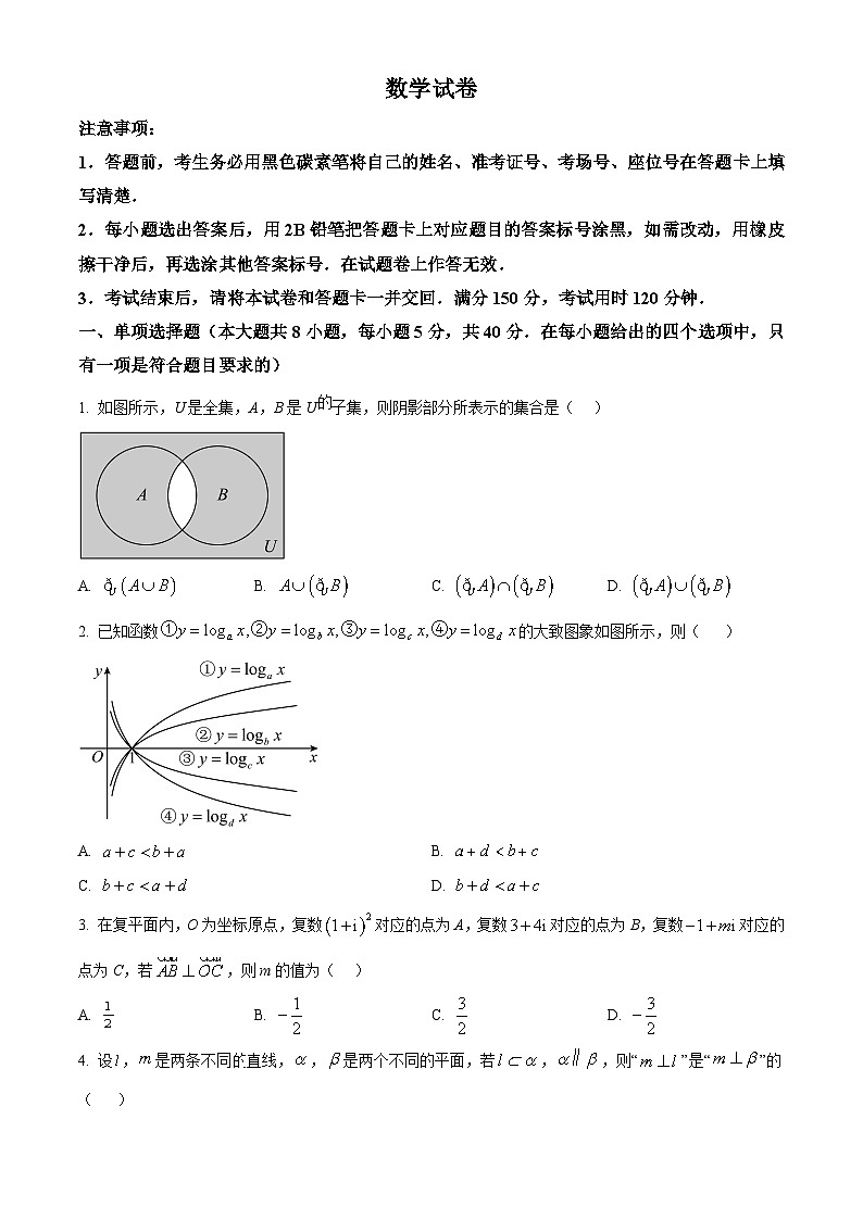 精品解析：重庆市第八中学校2024届高三下学期5月月考数学试卷01