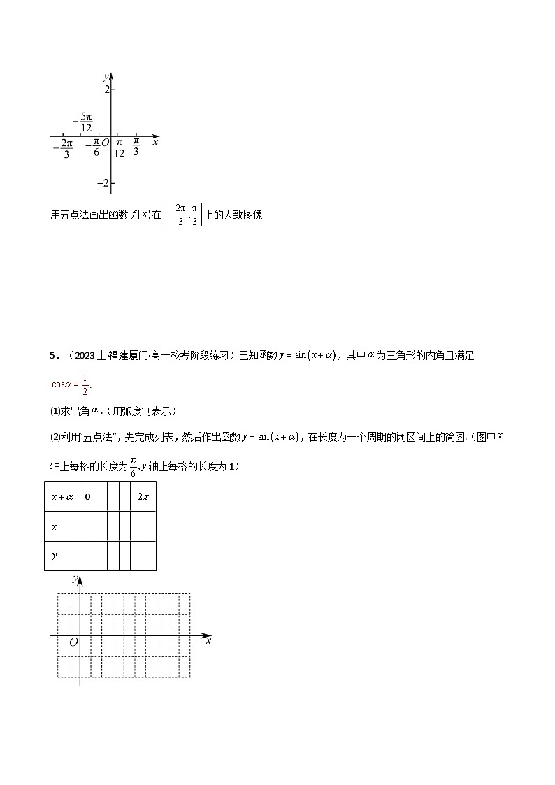 专题5.6 函数y=Asin(ωx+φ) （4类必考点）（人教A版2019必修第一册）（原卷版）第3页