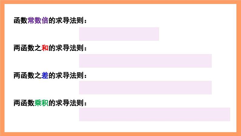 湘教版新教材数学高二选择性必修第二册 1.2.2 函数的和差积商求导法则(第2课时) 课件05