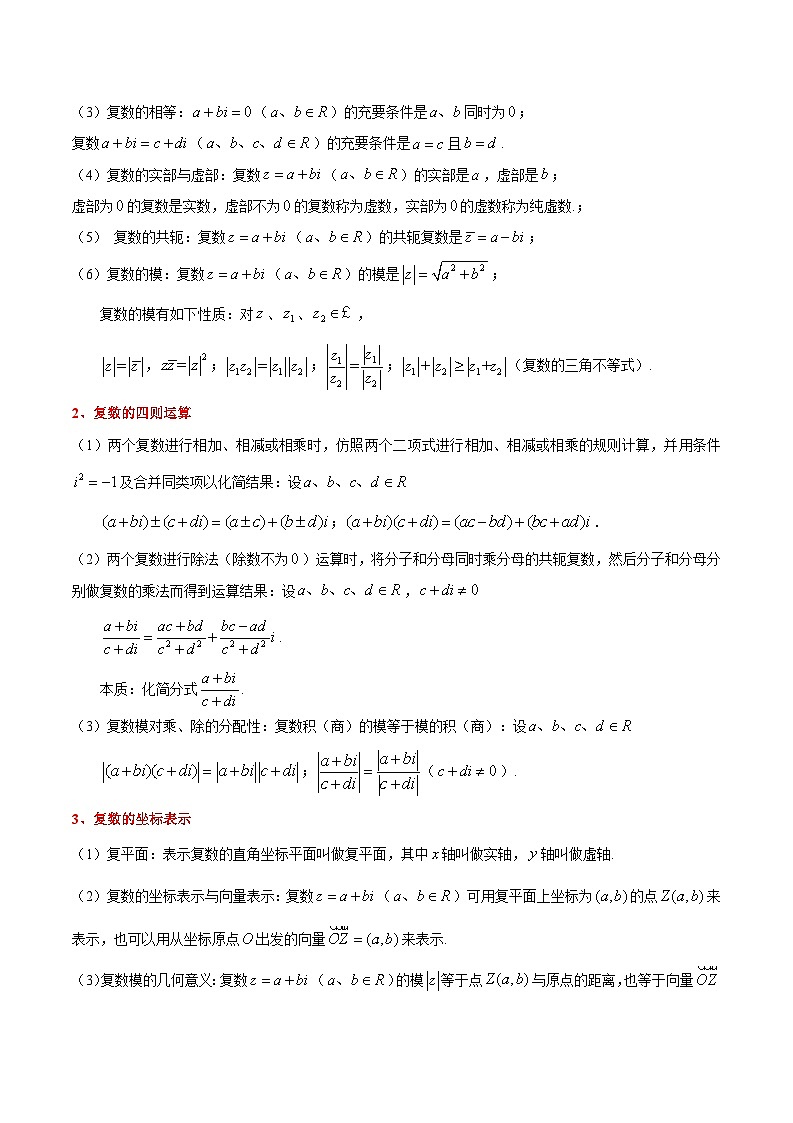 专题02 复数的几何意义（考点解读+考点归纳+10类题型）（解析版）第2页
