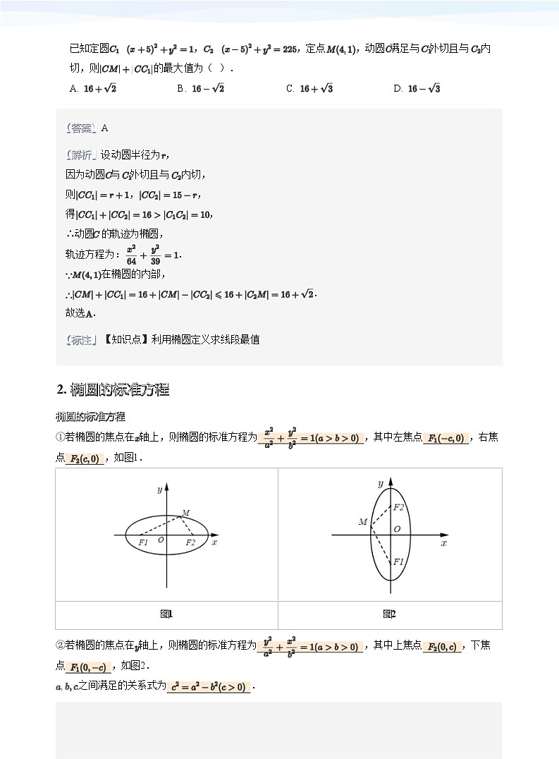 人教A版（2019）高中数学选修一讲义10椭圆03