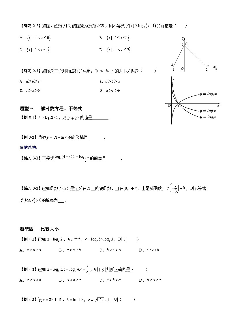 高考数学一轮复习【考点题型归纳讲练】导学案（新高考专用）第6课时对数与对数函数(原卷版+解析)03