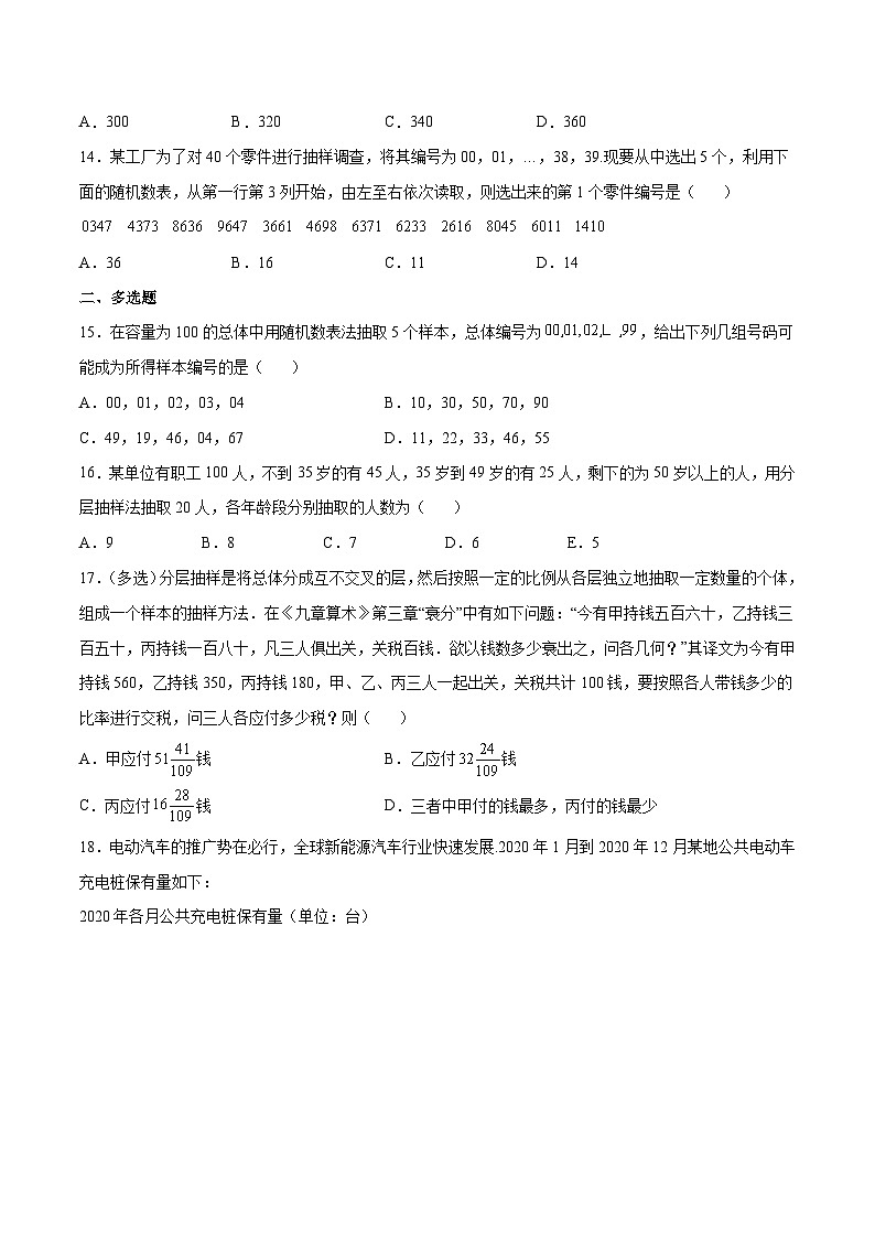 高一数学下学期考点精讲+精练(人教A版2019必修第二册)第01练随机抽样(原卷版+解析)03