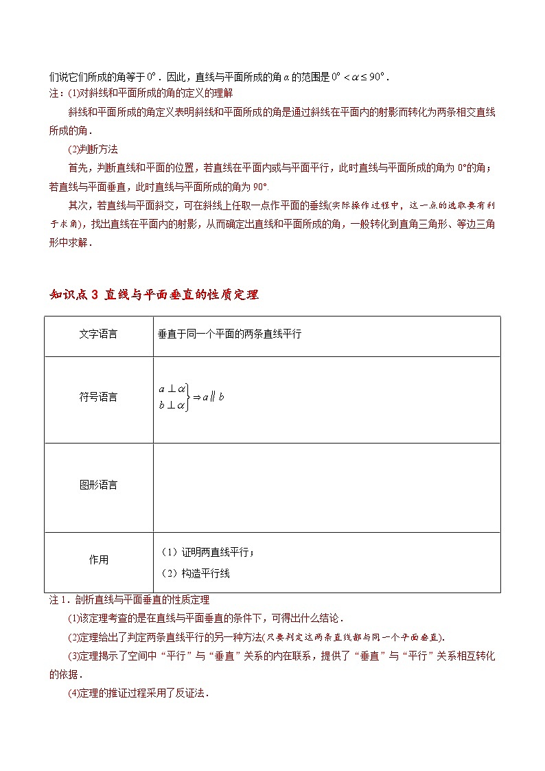 高一数学下学期考点精讲+精练(人教A版2019必修第二册)第06讲空间直线、平面的垂直(原卷版+解析)03