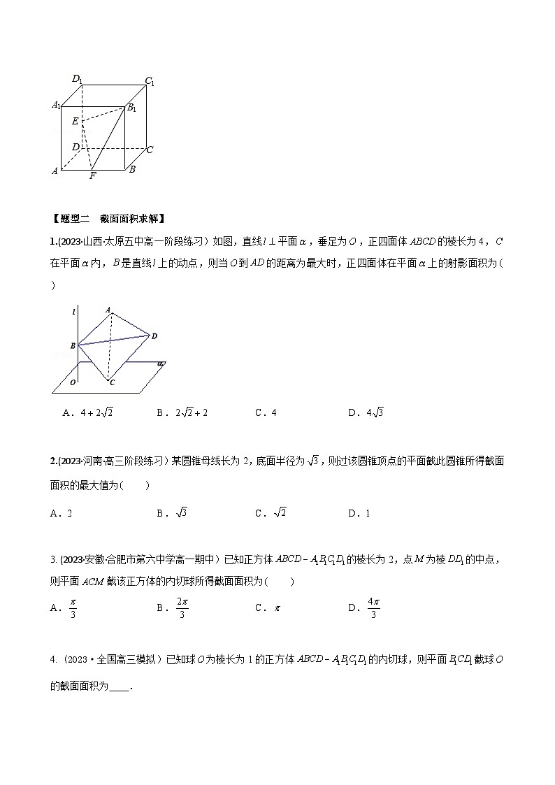 高考数学大一轮复习精讲精练(新高考地区)7.3空间几何体截面、轨迹问题(精练)(原卷版+解析)第2页