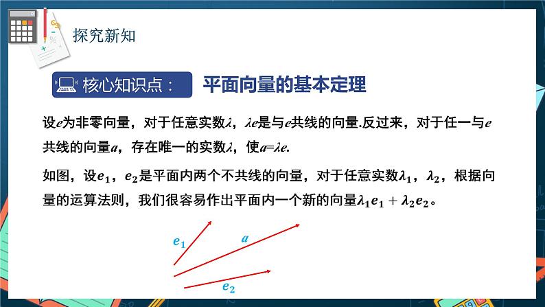 苏教版数学高一必修第二册 9.3.1 平面向量基本定理 课件04