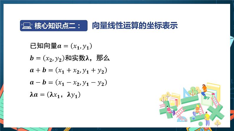 苏教版数学高一必修第二册 9.3.2 向量坐标表示与运算 课件07