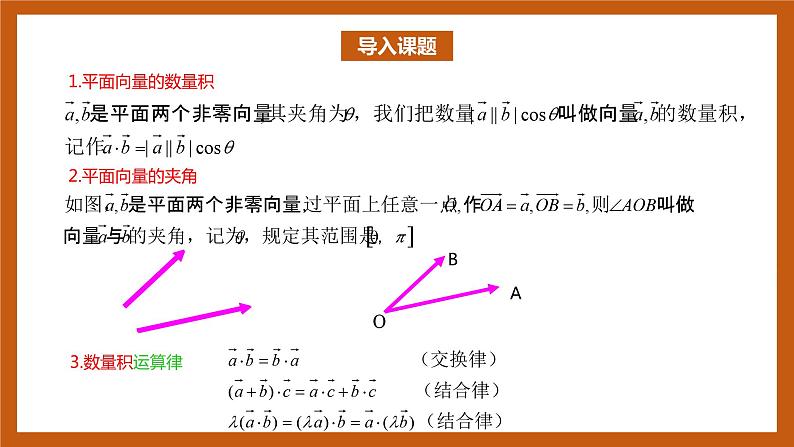 苏教版数学高二选择性必修第二册 6.1.2 空间向量的数量积 课件02