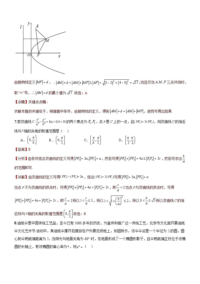 人教A版数学高二选择性必修第一册 第三章 圆锥曲线的方程 单元测试（解析版）第3页