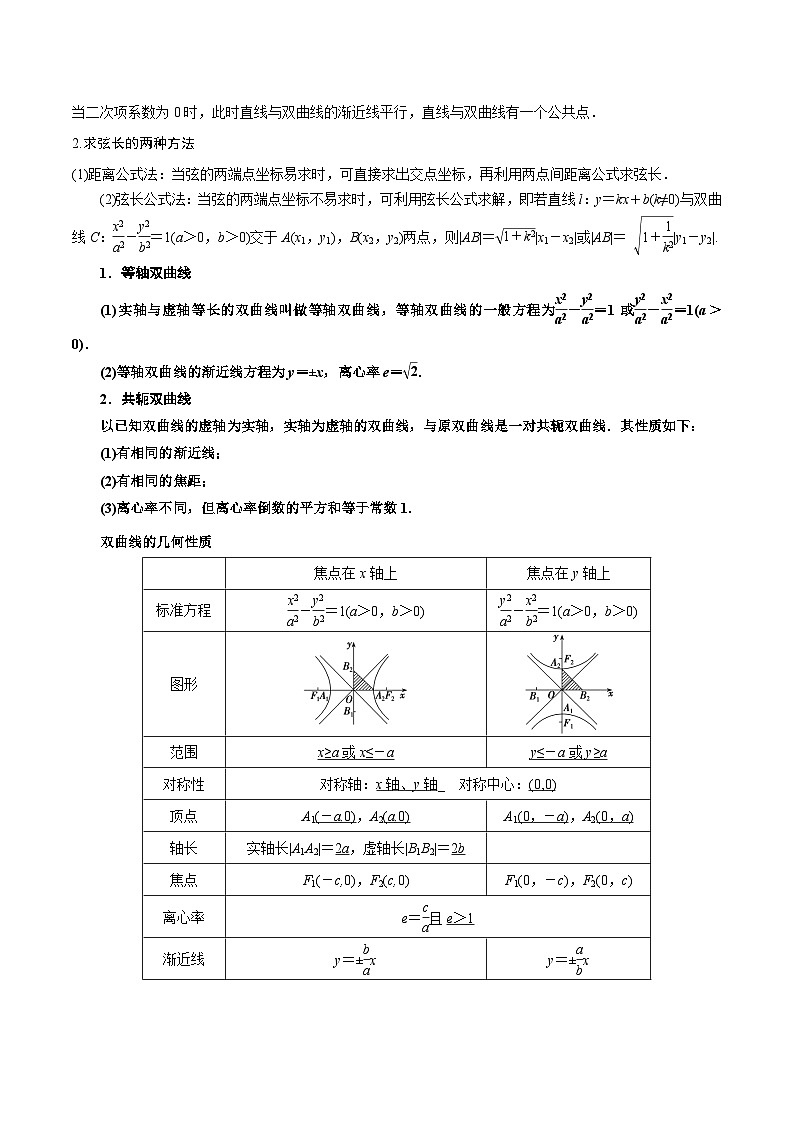 人教A版数学高二选择性必修第一册 3.2.2 双曲线的简单几何性质 第2课时 导学案（原卷+解析卷）02