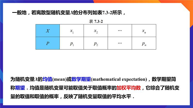 人教A版数学高二选择性必修第三册 7.3.1 离散型随机变量的均值 课件+教案06