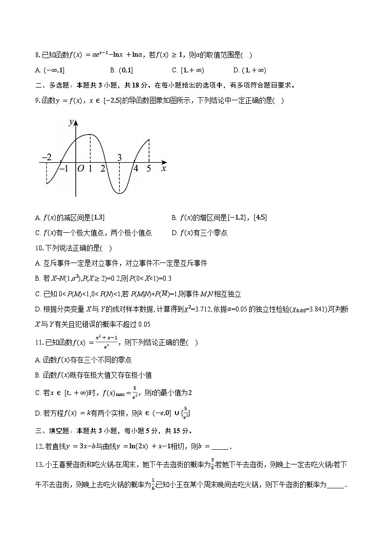 2023-2024学年江西省抚州市下学期高二年级期末考试数学试卷（含解析）第2页