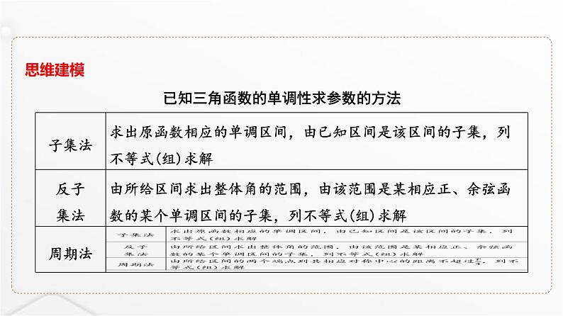 人教A版普通高中数学一轮复习第四章微专题三角函数模型中“ω”的求法课件第6页