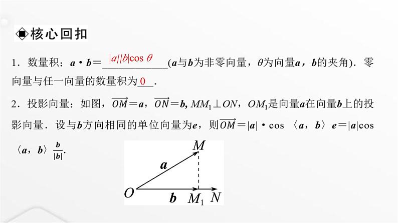 人教A版普通高中数学一轮复习第5章第3节平面向量的数量积及综合应用课件08