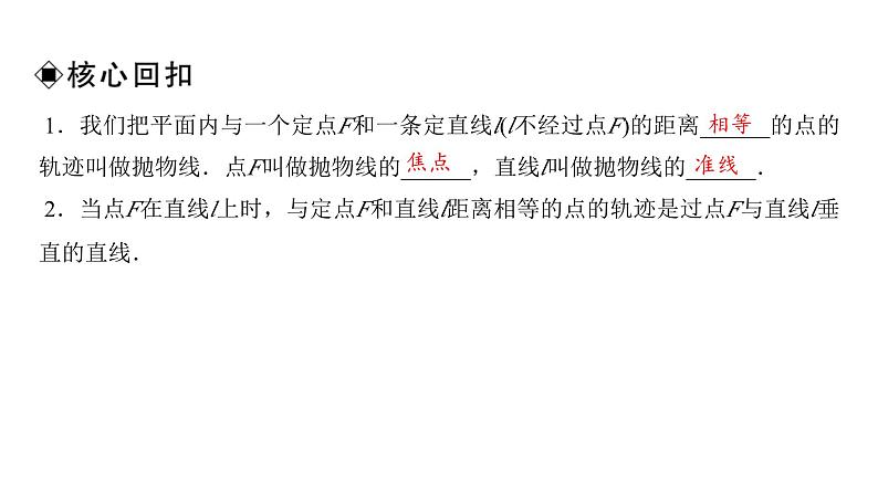 人教A版普通高中数学一轮复习第8章第7节抛物线课件第5页