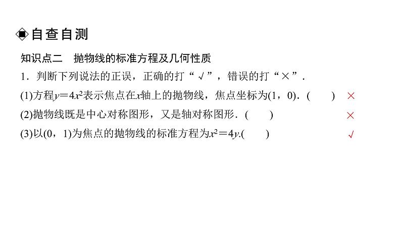 人教A版普通高中数学一轮复习第8章第7节抛物线课件第6页