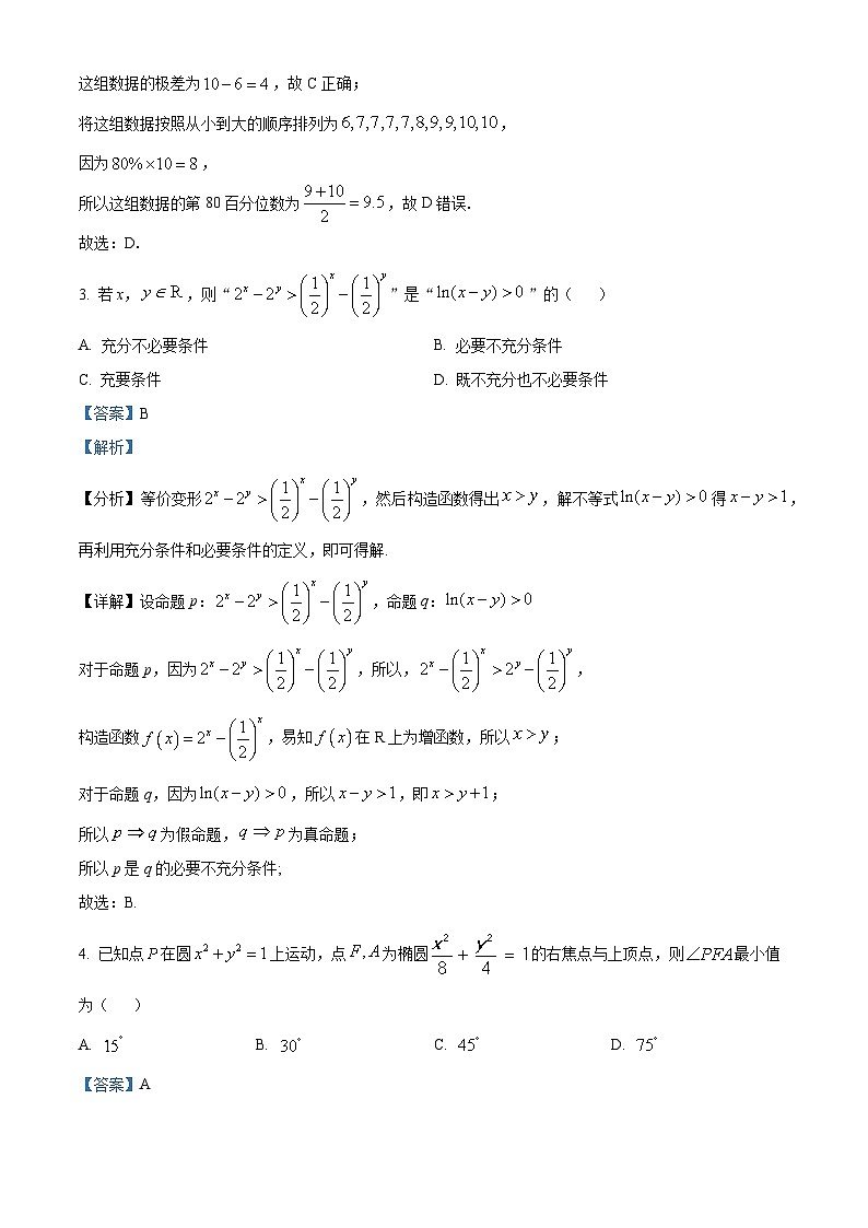 安徽省合肥市第八中学2024届高三“最后一卷”数学试题 Word版含解析第2页