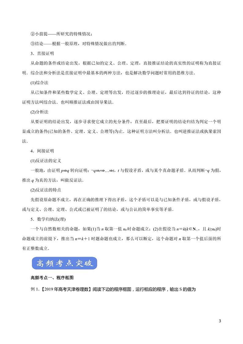 高中数学知识清单-专题18 算法、复数（考点解读）（原卷+解析版）03