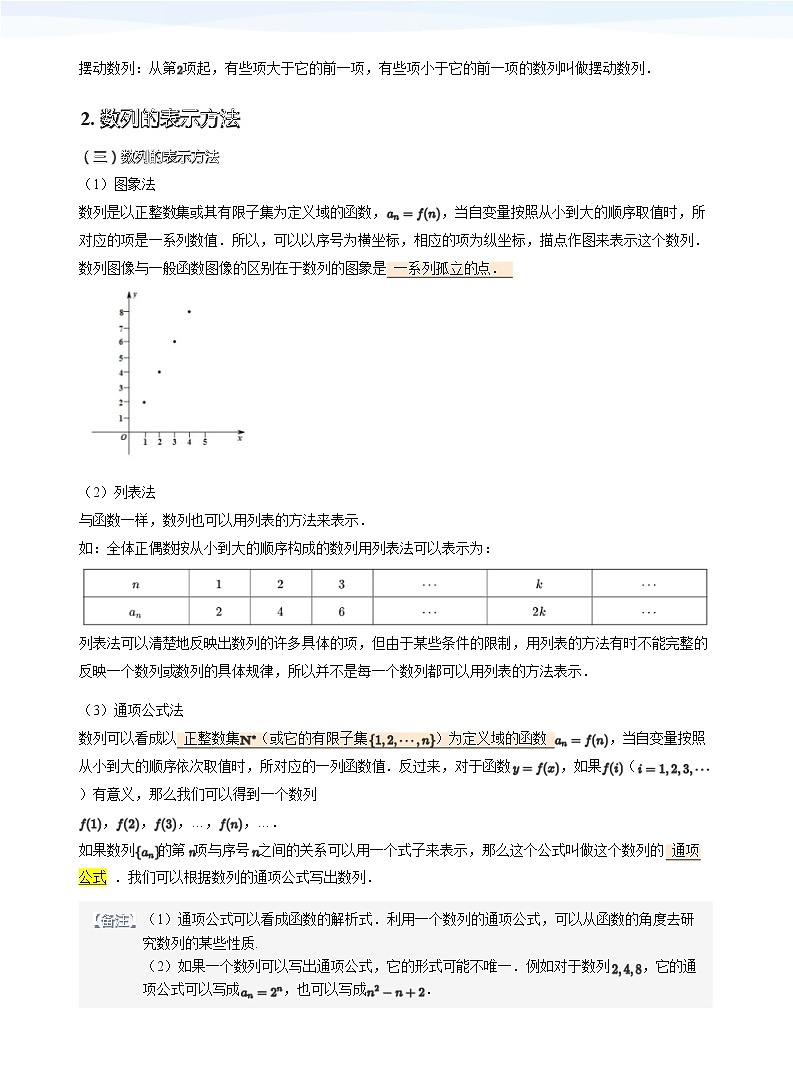 人教A版（2019）高中数学选修二讲义01 数列与等差数列02
