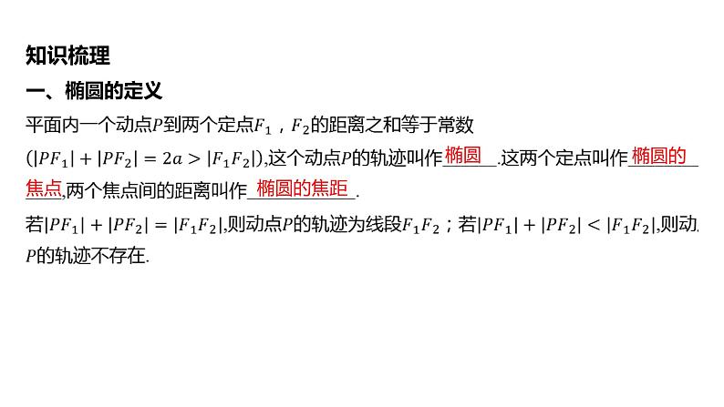 2025年高考数学一轮复习 第九章 -第五节 -第1课时 椭圆及其标准方程【课件】第5页