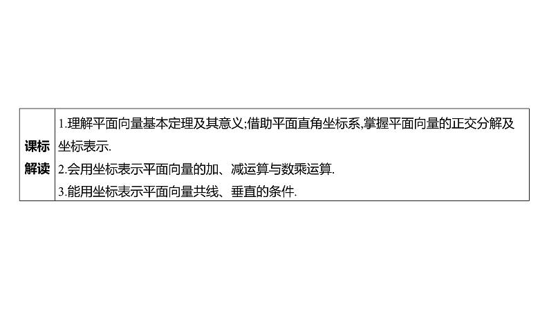 2025年高考数学一轮复习 第七章 -第二节 平面向量基本定理及坐标表示【课件】03