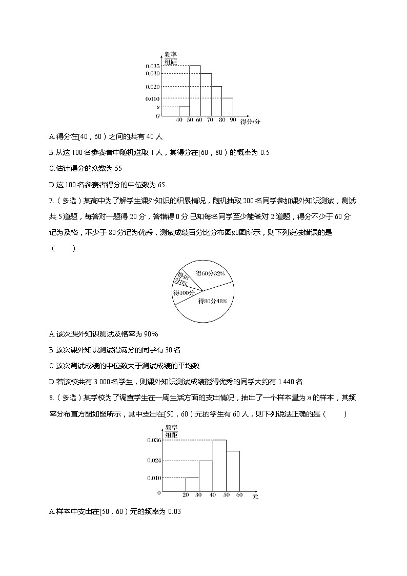 2025年高考数学一轮复习-第十一章-第二节 统计图表、用样本估计总体-课时作业【含解析】第2页