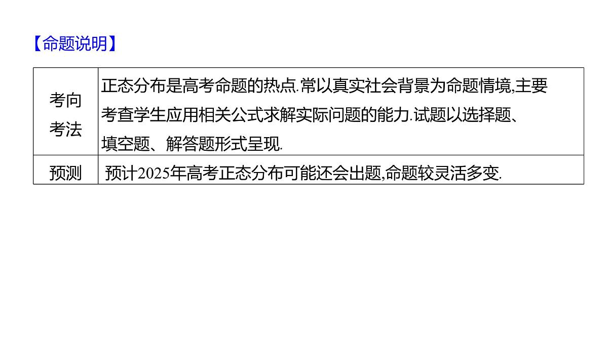 2025年高考数学一轮复习-第十一章-第七节-正态分布【课件】第3页