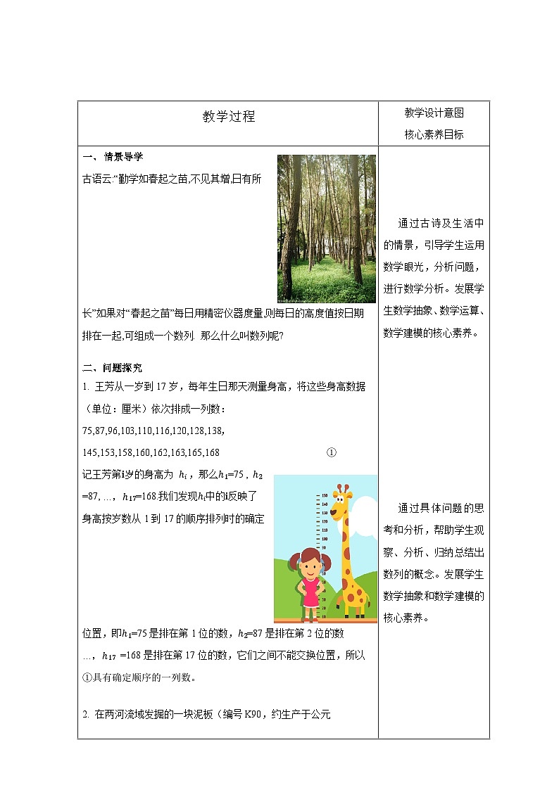 高中数学人教A版选择性必修第二册4.1数列的概念（1）教案 2024-2025学年第2页