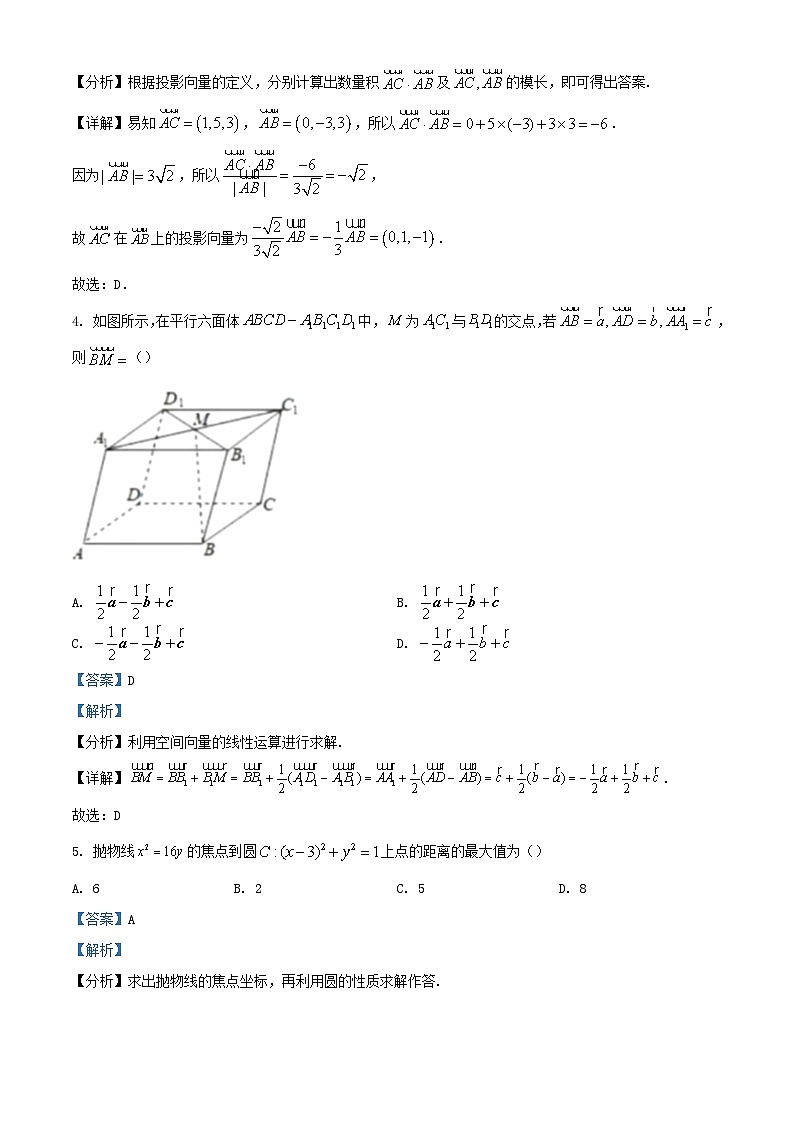 天津市2023-2024学年高二数学上学期11月期中试题（Word版附解析）第2页