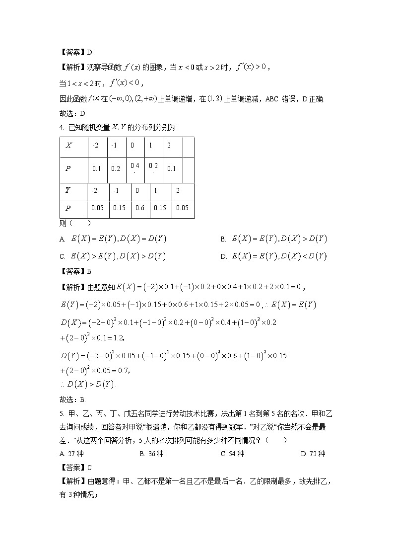 [数学]浙江省绍兴市会稽联盟2023-2024学年高二下学期期中联考试题(解析版)02
