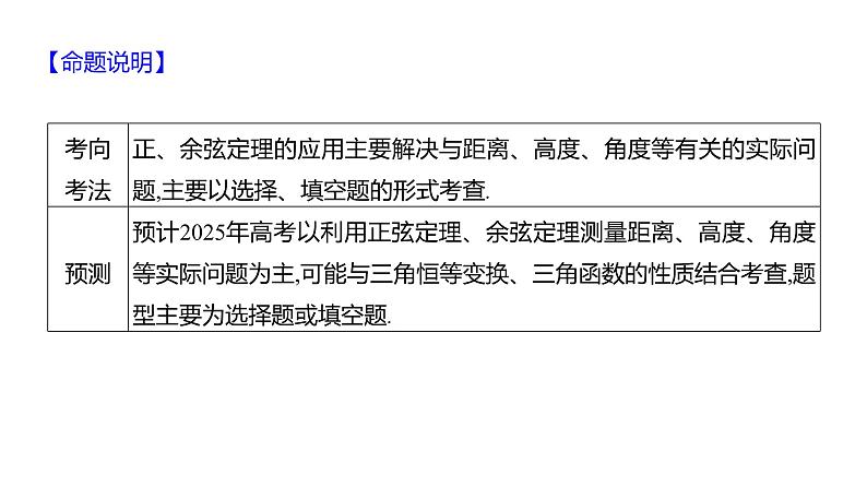 2025年高考数学一轮复习-6.5.2-余弦定理、正弦定理应用举例【课件】第3页