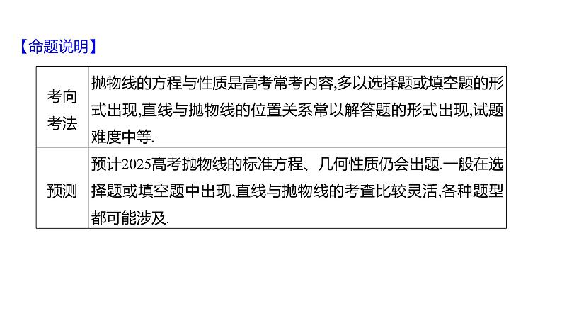2025年高考数学一轮复习-第九章-第七节-抛物线【课件】第3页