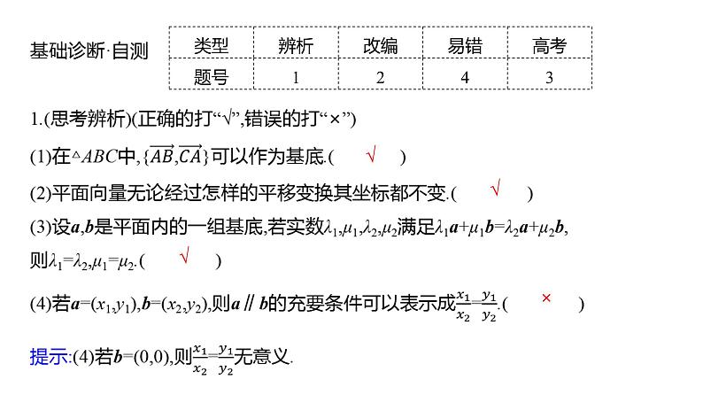 2025年高考数学一轮复习-第六章-第二节-平面向量的基本定理及坐标表示【课件】第8页