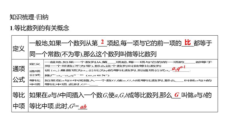 2025年高考数学一轮复习-第七章-第三节-等比数列【课件】05