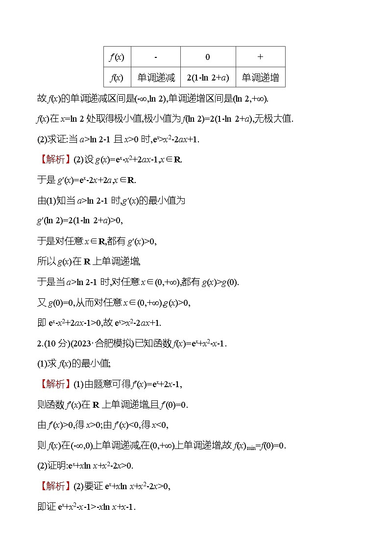 2025年高考数学一轮复习课时作业-导数的不等式问题【含解析】第3页