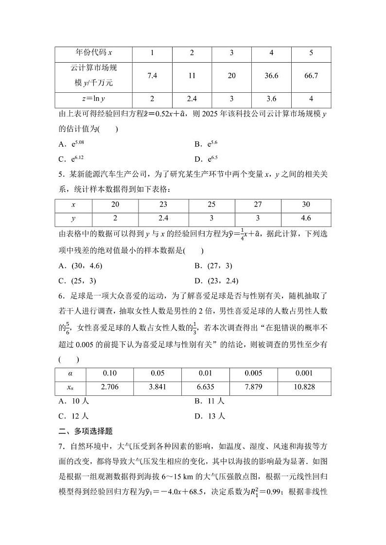 2025年高考数学一轮复习-7.3-统计与成对数据的统计分析-专项训练【含答案】第2页