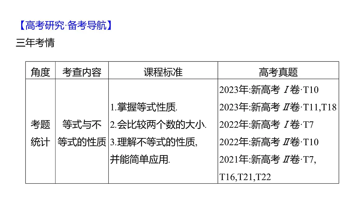 2025年高考数学一轮复习-第二章-一元二次函数、方程、不等式【课件】第2页