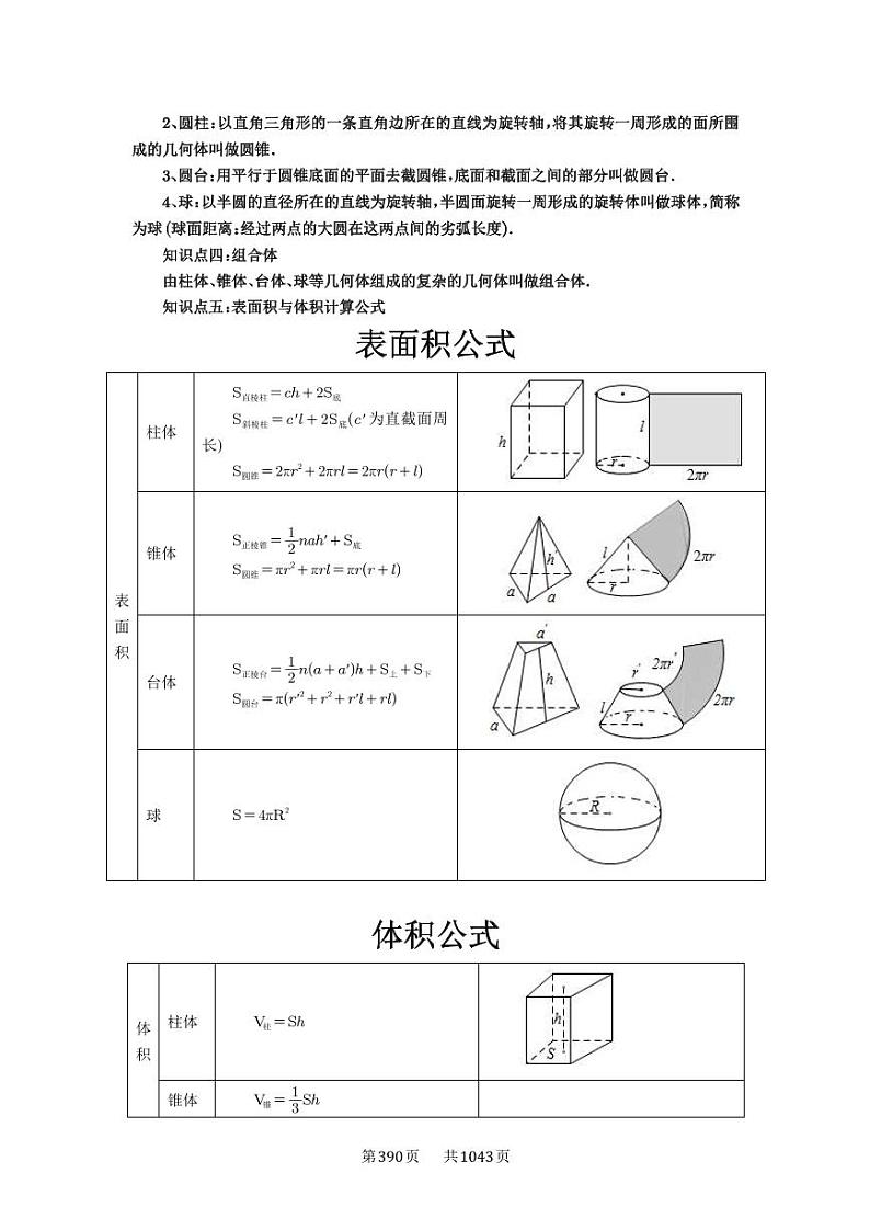 第46讲 空间几何体的结构特征、表面积与体积 2025年高考数学一轮复习讲义（知识梳理+真题自测+考点突破+分层检测）（新高考专用）第2页
