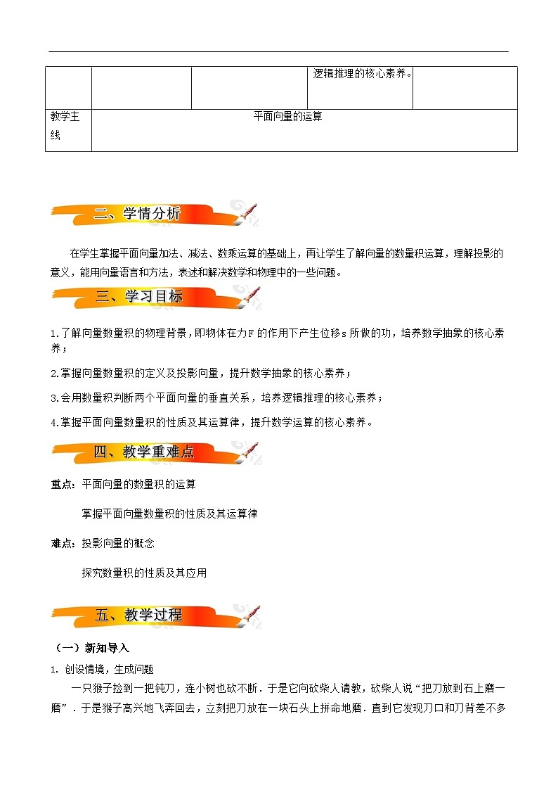 2024-2025学年高中数学人教A版必修二6.2.4向量的数量积（二）PPT+导学案+分层作业（学生版+教师版）+教案（教学设计）02